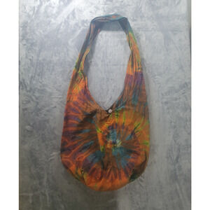 Jackie K Tie Dye Crossbody Boho Bag Unlined Lightweight